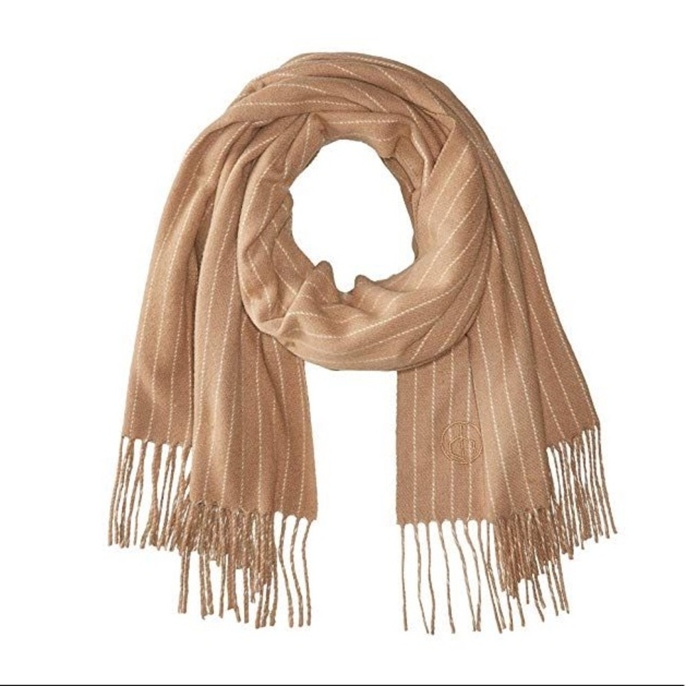 Rag & Bone| Classic Wool Scarf | Tan & White